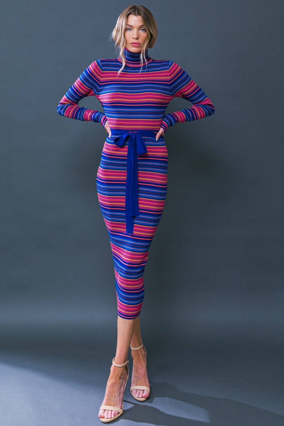 NOTEWORTHY SHINE SWEATER MIDI DRESS Flying Tomato